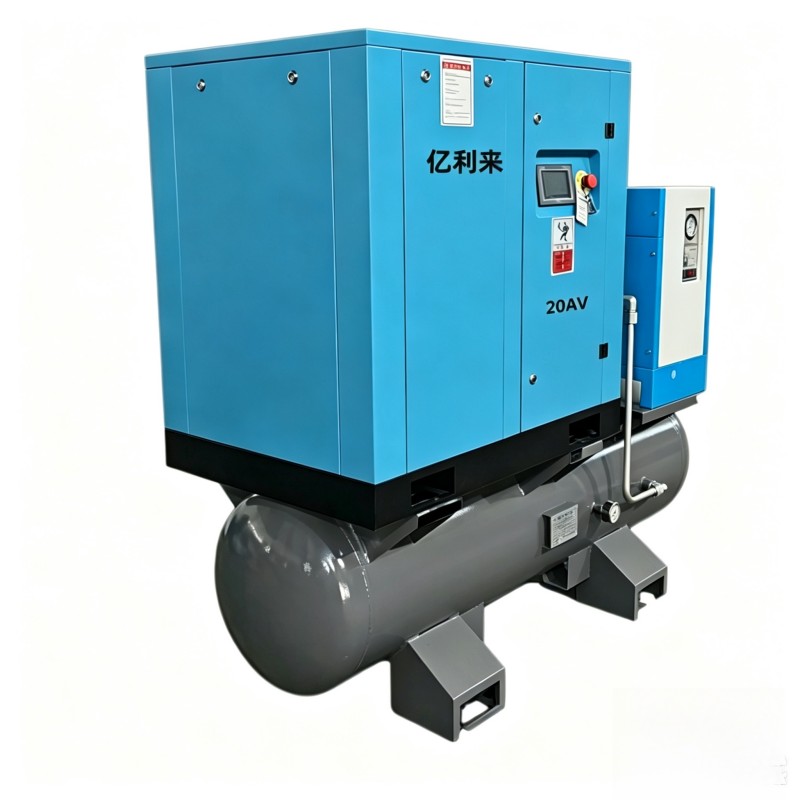 เครื่องอัดอากาศแบบขั้นตอนเดียวความเร็วคงที่ 15kW 4 in 1