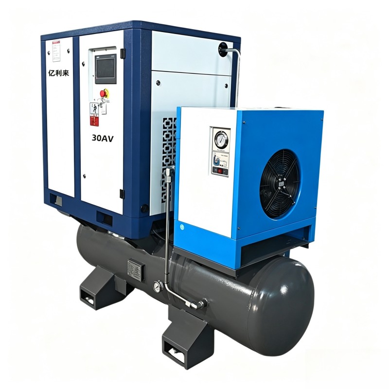 เครื่องอัดอากาศแบบขั้นตอนเดียวความเร็วคงที่ 22kW 4 in 1