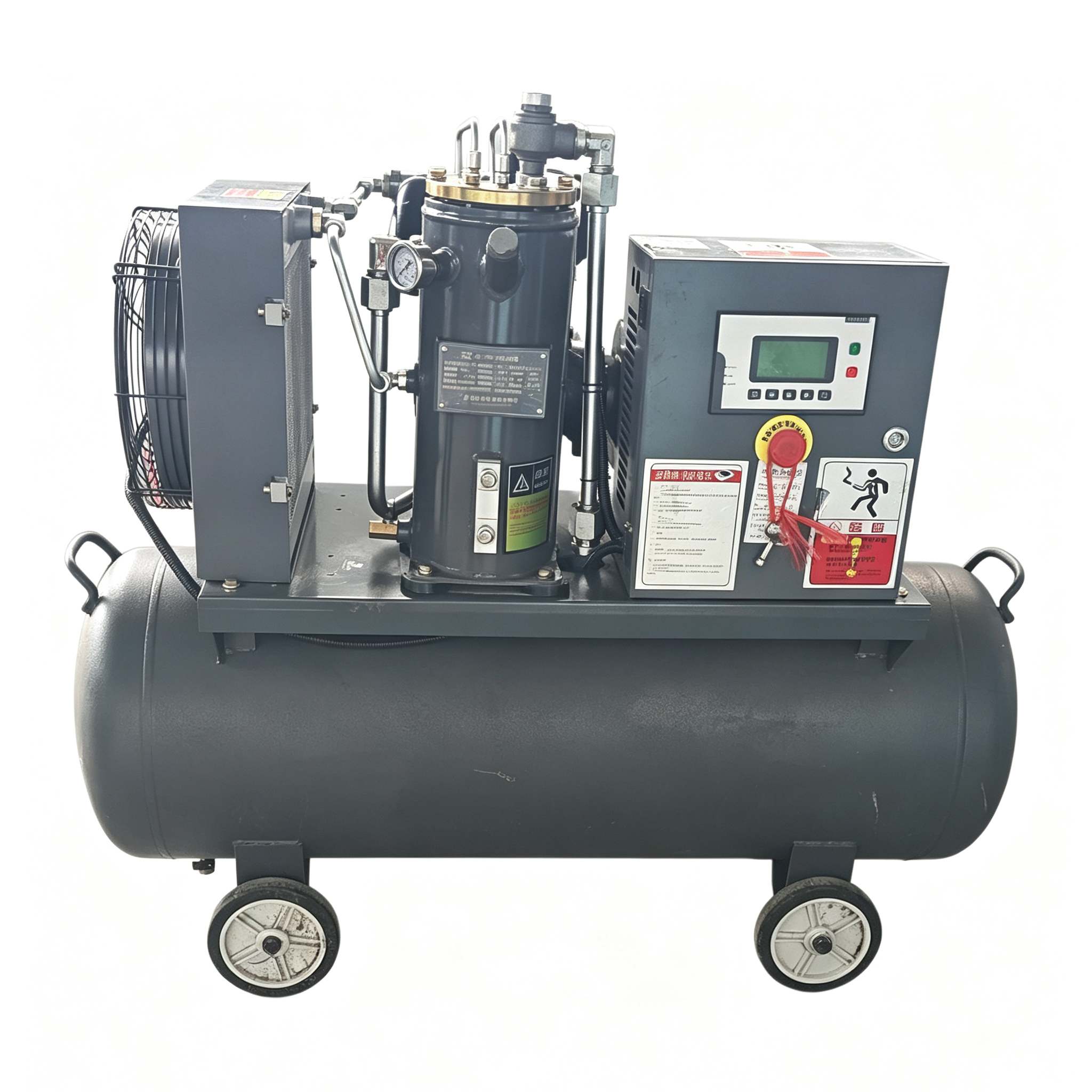 เครื่องอัดอากาศแบบขั้นตอนเดียวแบบติดตั้งถังขนาด 4.5kW 8 บาร์