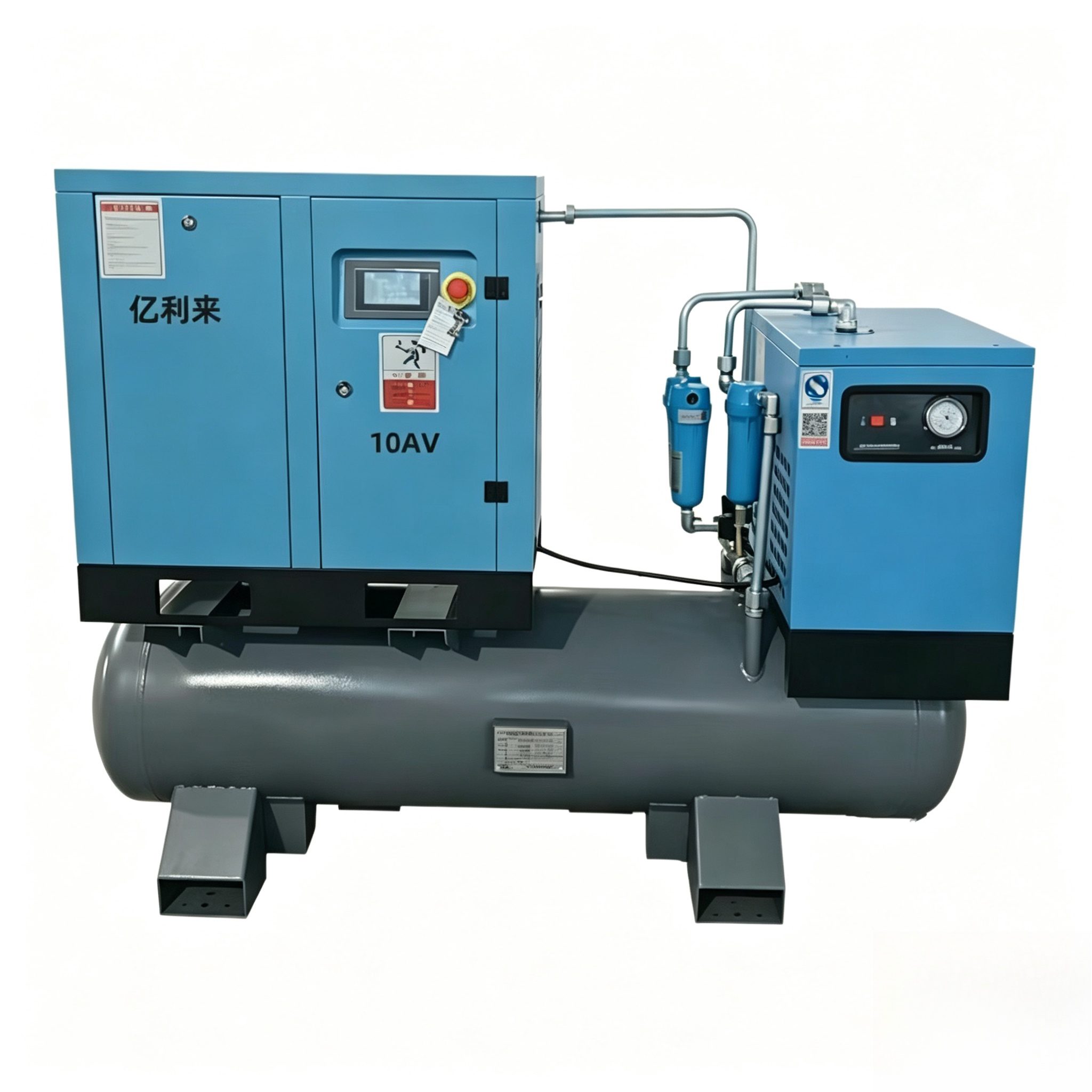 เครื่องอัดอากาศความเร็วคงที่ 4 in 1 แรงดันสูง 7.5kW